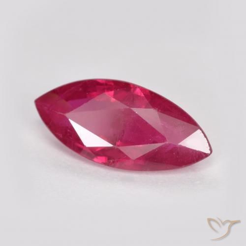 Rubino Rosso chiaro naturale da 1.03 ct, Taglio marquise, SI