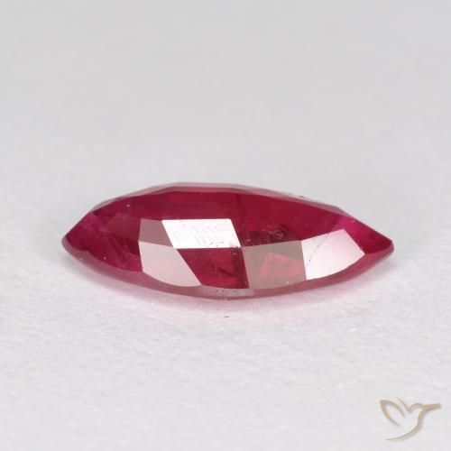 Rubino marmellata rossa naturale da 1.17 ct, Taglio marquise, SI