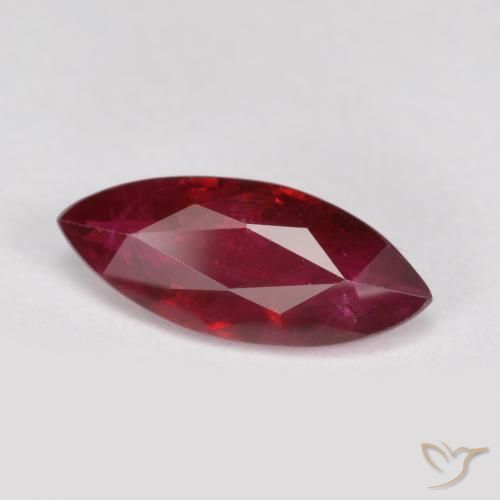 Rubino Rosso scuro naturale da 1.15 ct, Taglio marquise, SI