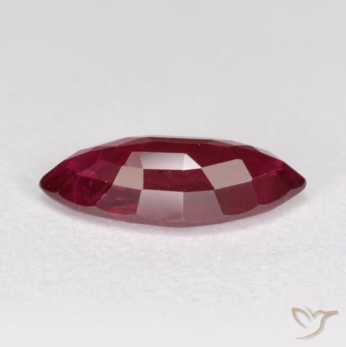 Rubino Rosso scuro naturale da 1.15 ct, Taglio marquise, SI