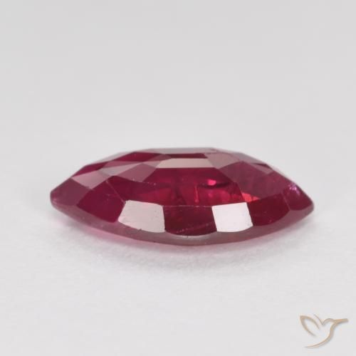 Rubino Rosso scuro naturale da 1.02 ct, Taglio marquise, SI
