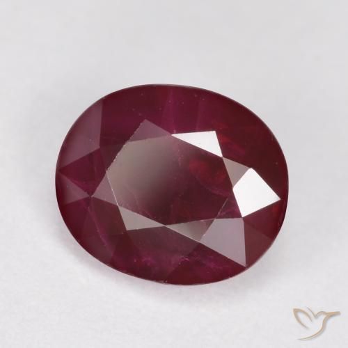 Rubino Vino rosso naturale da 1.09 ct, Ovale, SI