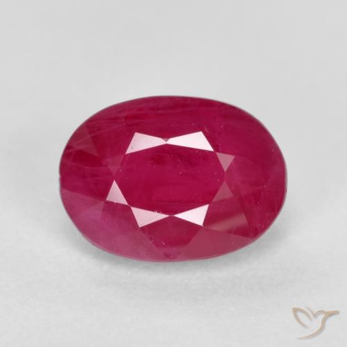 1.23ct Naturale Rosso medio Rubino, Ovale, SI