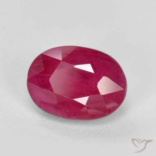 Rubino Rosso medio naturale da 1.23 ct, Ovale, SI
