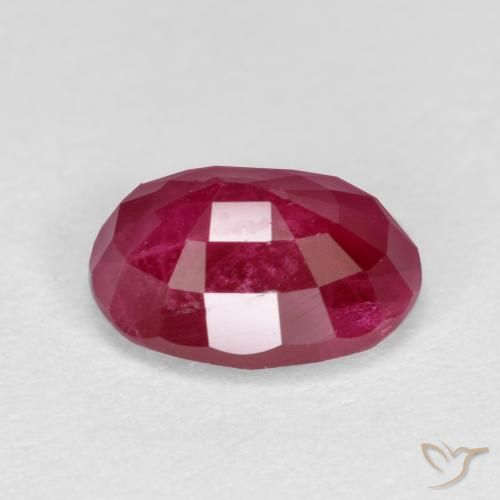 Rubino marmellata rossa naturale da 1.26 ct, Ovale, SI