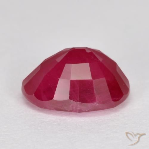 Rubino marmellata rossa naturale da 1.25 ct, Ovale, SI