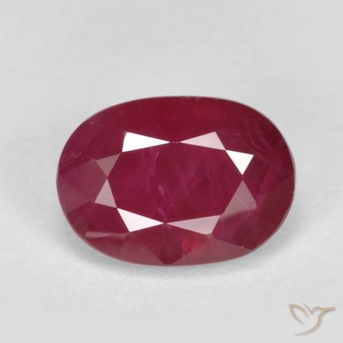 1.28ct Naturale Rosso scuro Rubino, Ovale, VS-SI