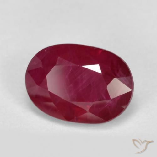 Rubino Rosso scuro naturale da 1.28 ct, Ovale, VS-SI