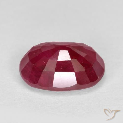 Rubino Rosso scuro naturale da 1.28 ct, Ovale, VS-SI