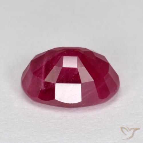 Rubino Rosa rossastro intenso naturale da 1.29 ct, Ovale, VS-SI