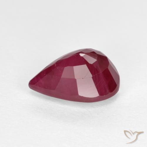 Rubino Rosso medio naturale da 1.07 ct, Forma a pera, VS-SI