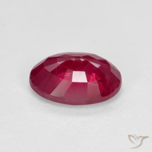 Rubino Medium Dark-Red naturale da 1.04 ct, Ovale, VS-SI