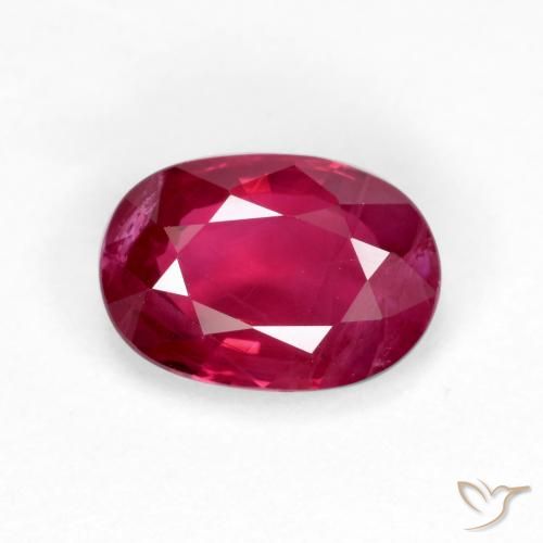 1.05ct Naturale Rosso medio-scuro Rubino, Ovale, VS-SI
