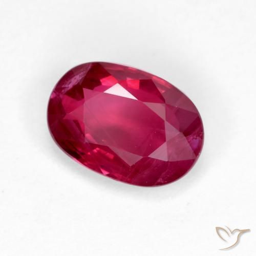 Rubino Rosso medio-scuro naturale da 1.05 ct, Ovale, VS-SI