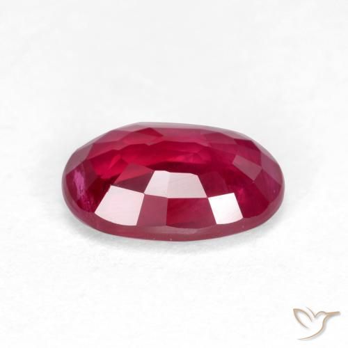 Rubino Rosso medio-scuro naturale da 1.05 ct, Ovale, VS-SI