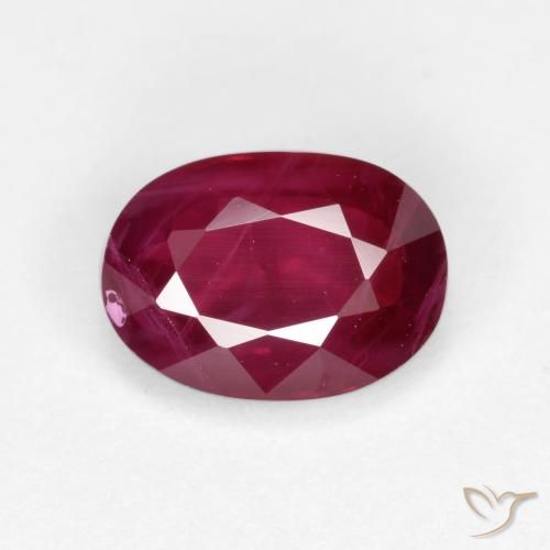 1.22ct Naturale Rosso medio-scuro Rubino, Ovale, VS-SI