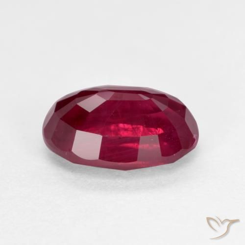 Rubino Rosso medio-scuro naturale da 1.22 ct, Ovale, VS-SI