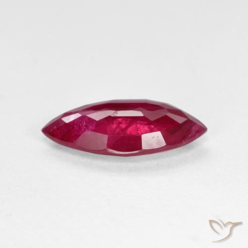 Rubino Sangue rosso naturale da 1.18 ct, Taglio marquise, VS-SI