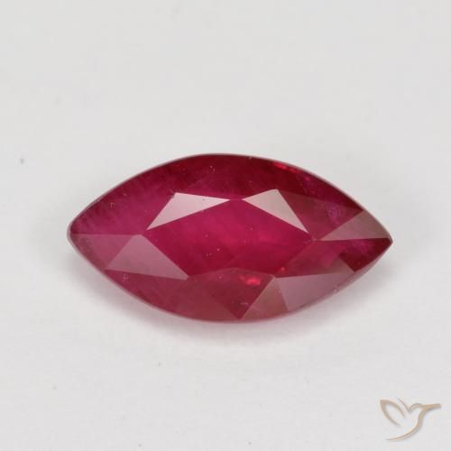 1.07ct Naturale Sangue rosso Rubino, Taglio marquise, VS-SI