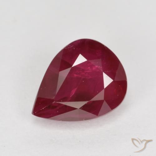 Rubino Vino rosso naturale da 1.04 ct, Forma a pera, VS-SI