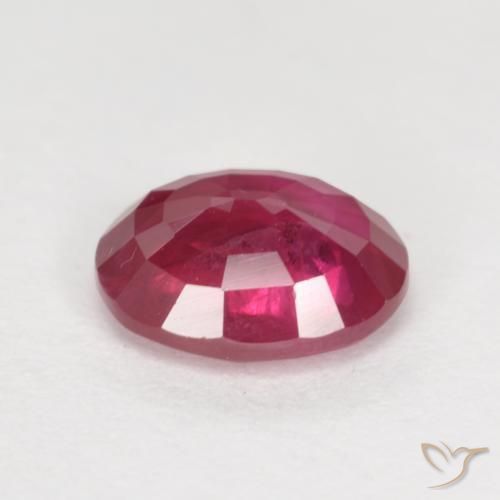 Rubino Rosa rossastro intenso naturale da 1.11 ct, Ovale, VS-SI