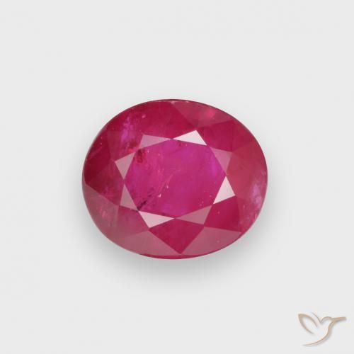 1.00ct Naturale Rosso chiaro Rubino, Ovale, VS-SI