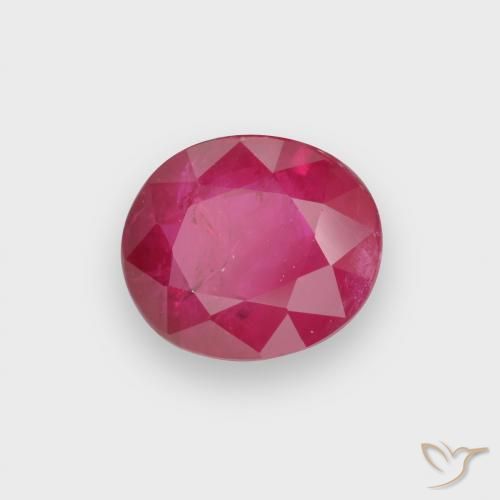 Rubino Rosso chiaro naturale da 1.00 ct, Ovale, VS-SI