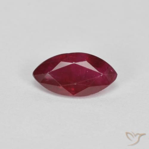 0.94ct Naturale Rosso scuro Rubino, Taglio marquise, VS-SI