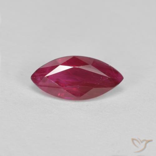0.94ct Naturale Rosso medio Rubino, Taglio marquise, VS-SI