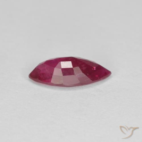 Rubino Rosso medio naturale da 0.94 ct, Taglio marquise, VS-SI