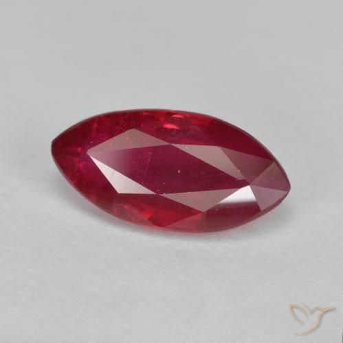 Rubino marmellata rossa naturale da 1.89 ct, Taglio marquise, VS-SI