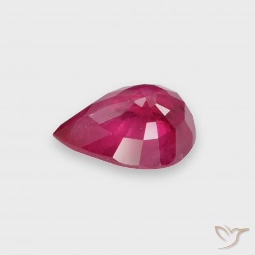 Rubino Rosso medio naturale da 1.73 ct, Forma a pera, VS-SI