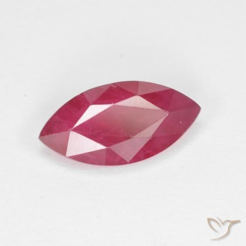 Rubino Cremisi Profondo naturale da 1.50 ct, Taglio marquise, VS-SI