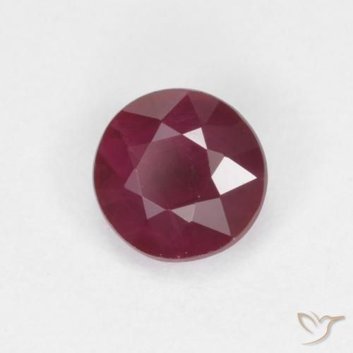 Rubino Rosso scuro naturale da 0.33 ct, Rotondo, SI