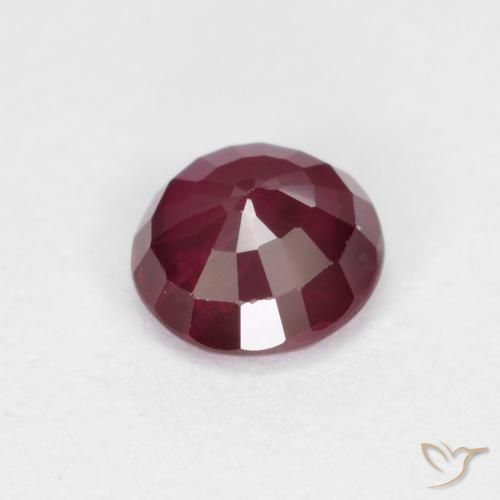 Rubino Rosso scuro naturale da 0.33 ct, Rotondo, SI