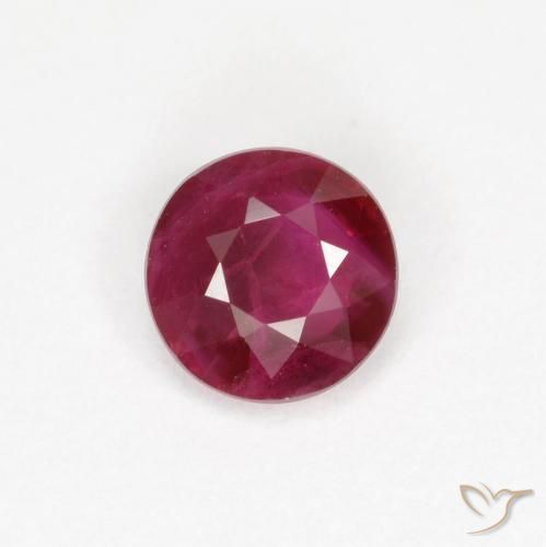 Rubino Rosso scuro naturale da 0.29 ct, Rotondo, SI