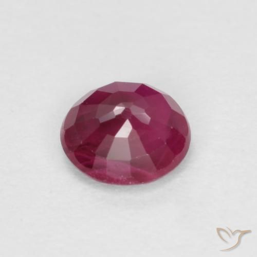 Rubino Rosso scuro naturale da 0.30 ct, Rotondo, SI