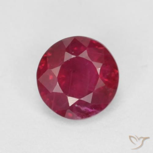 0.41ct Naturale Rosso scuro Rubino, Rotondo, SI