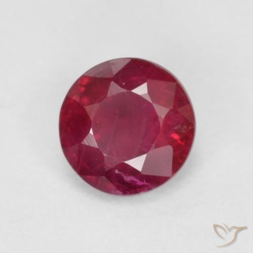 Rubino Rosso scuro naturale da 0.41 ct, Rotondo, SI