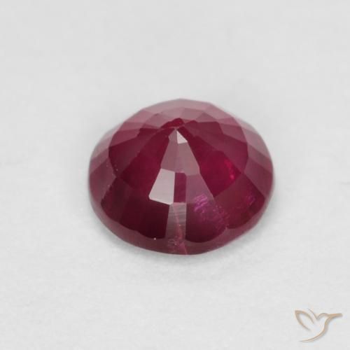 Rubino Rosso scuro naturale da 0.41 ct, Rotondo, SI