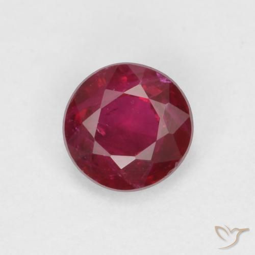 0.34ct Naturale Rosso scuro Rubino, Rotondo, SI