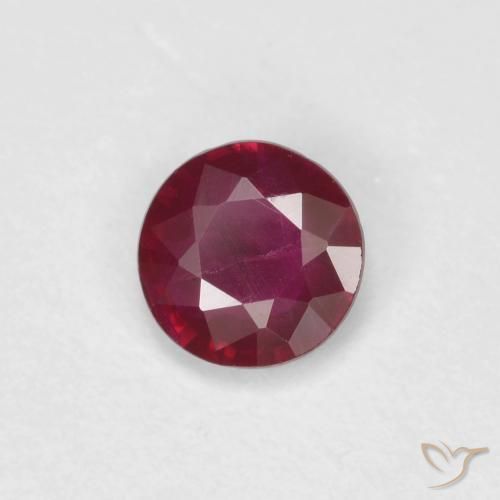 Rubino Rosso scuro naturale da 0.29 ct, Rotondo, SI