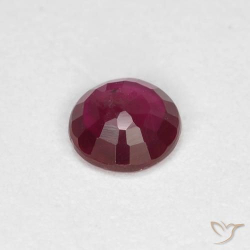 Rubino Rosso scuro naturale da 0.29 ct, Rotondo, SI
