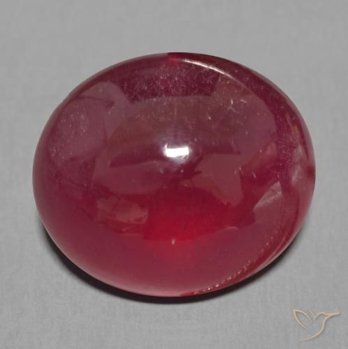 Rubino Rosso scuro naturale da 12.88 ct, Ovale, Traslucido