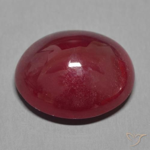 Rubino Rosso scuro naturale da 12.88 ct, Ovale, Traslucido