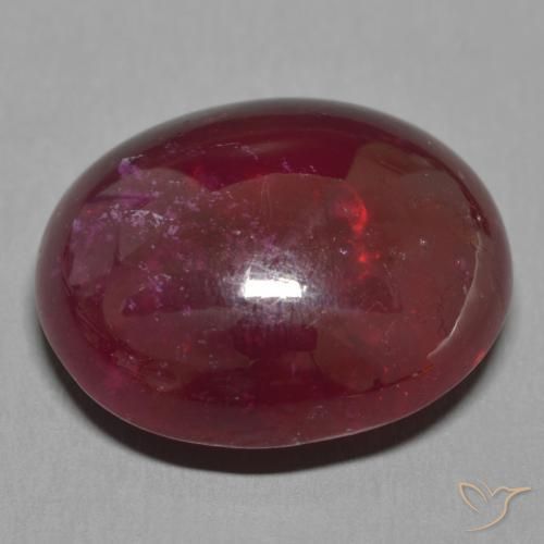 Rubino Rosso scuro naturale da 25.77 ct, Ovale, Traslucido