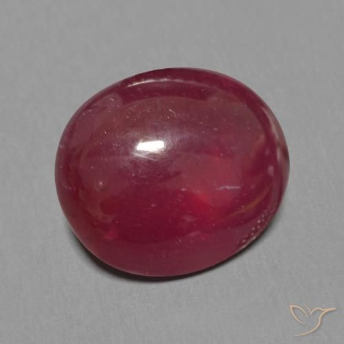 Rubino Rosso scuro naturale da 8.39 ct, Ovale, Traslucido