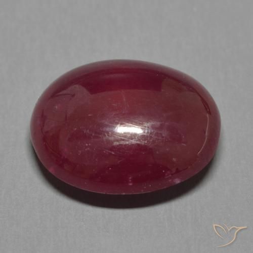 Rubino Rosso scuro naturale da 8.39 ct, Ovale, Traslucido