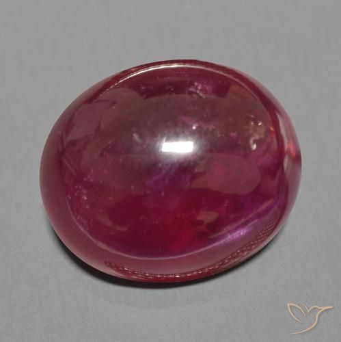 Rubino Vino rosso naturale da 23.40 ct, Ovale, Traslucido