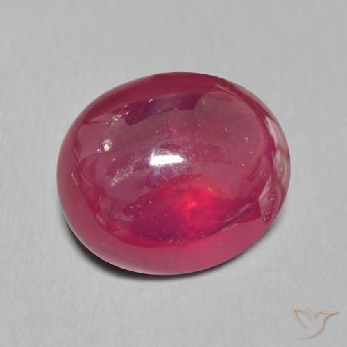 Rubino Rosso scuro naturale da 9.88 ct, Ovale, Traslucido
